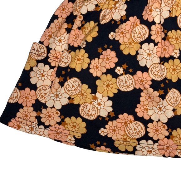 Sunshine Kids Co Hocus Pocus Twirl Skirt- pumpkin floral - Picture 2 of 3
